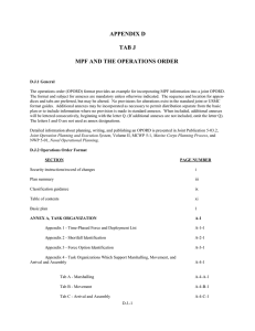 APPENDIX D TAB J MPF AND THE OPERATIONS ORDER