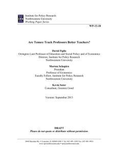 Are Tenure Track Professors Better Teachers?