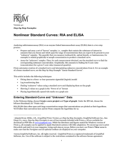 Nonlinear Standard Curves: RIA and ELISA