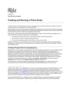 Creating and Running a Prism Script