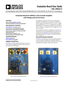 Evaluation Board User Guide EVAL-SSM4321Z