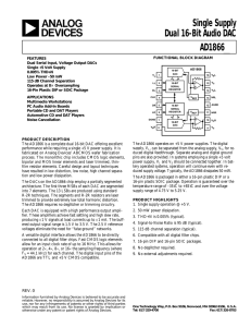 a Single Supply Dual 16-Bit Audio DAC AD1866