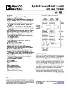 a High Performance Multibit with SACD Playback AD1955