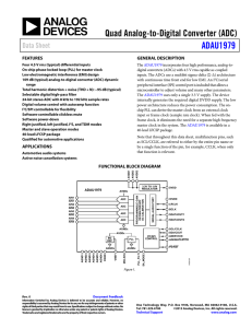 Quad Analog-to-Digital Converter (ADC)  ADAU1979 Data Sheet