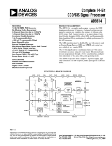 a Complete 14-Bit CCD/CIS Signal Processor AD9814