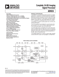 a Complete 16-Bit Imaging Signal Processor AD9826