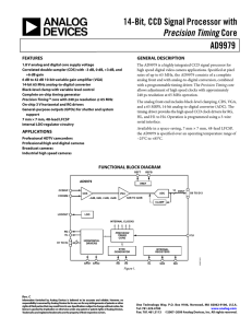 14-Bit, CCD Signal Processor with AD9979 Precision Timing