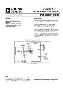 Evaluation Board for AD5360/AD5361/AD5362/AD5363 EVAL-AD5360/1/2/3EBZ Preliminary Technical Data