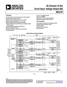 40-Channel,16-Bit, Serial Input, Voltage Output DAC AD5370