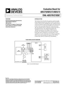 Evaluation Board for AD5370/AD5372/AD5373 EVAL-AD5370/2/3EBZ Preliminary Technical Data