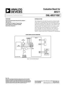 Evaluation Board for AD5371 EVAL-AD5371EBZ Preliminary Technical Data