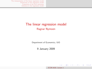 The interpretation of the linear regression model