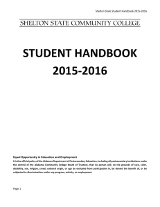STUDENT HANDBOOK 2015-2016  Equal Opportunity in Education and Employment