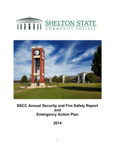 SSCC Annual Security and Fire Safety Report and Emergency Action Plan