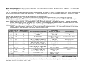 CHM 105 Homework: