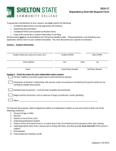 2016-17  Dependency Override Request Form