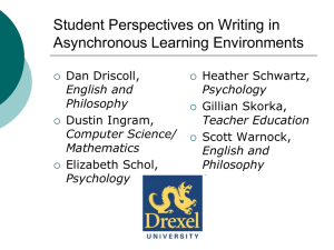 Student Perspectives on Writing in Asynchronous Learning Environments
