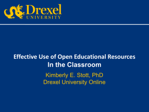 Effective Use of Open Educational Resources In the Classroom Drexel University Online