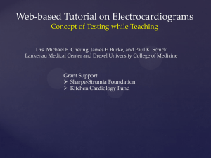 Web-based Tutorial on Electrocardiograms Concept of Testing while Teaching