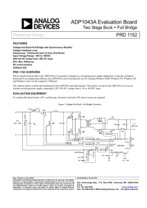 ADP1043A Evaluation Board PRD 1152 Two Stage Buck + Full Bridge Reference Design