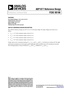 ADP1877 Reference Design FCDC 00186 Preliminary Technical Data FEATURES