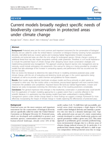 Current models broadly neglect specific needs of under climate change