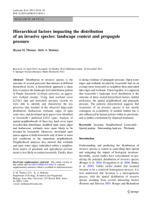 Hierarchical factors impacting the distribution