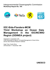 IOC-Sida-Flanders-MCM Third   Workshop   on   Ocean ... Management    in    the  ... Region (ODINEA project)