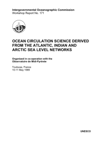 OCEAN OCEAN CIRCULATION SCIENCE DERIVED FROM THE ATLANTIC, INDIAN AND