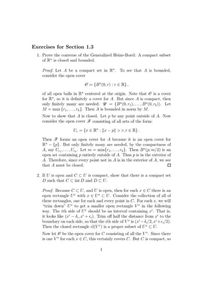 Exercises for Section 1.3