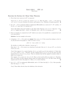 Math 3220-1 HW 4.6 Exercises for Section 4.6: Mean Value Theorem