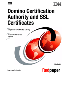 Domino Certification Authority and SSL Certificates