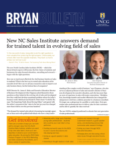 BRYAN New NC Sales Institute answers demand