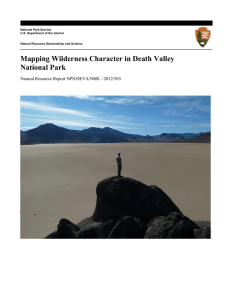 Mapping Wilderness Character in Death Valley National Park  Natural Resource Report NPS/DEVA/NRR—2012/503