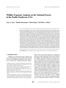 Wildfire Exposure Analysis on the National Forests Alan A. Ager, Michelle Buonopane,