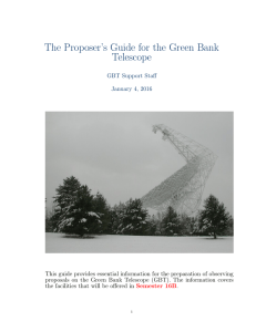 The Proposer’s Guide for the Green Bank Telescope