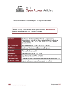 Transportation activity analysis using smartphones Please share