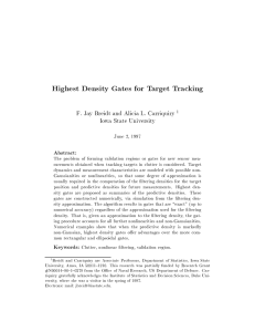 Highest Density Gates for Target Tracking June 2, 1997