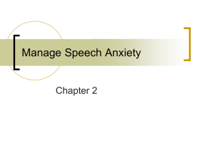 Manage Speech Anxiety Chapter 2