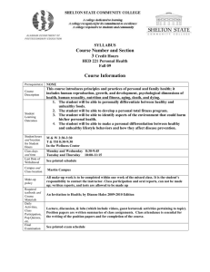 Course Number and Section 3 Course Information SYLLABUS