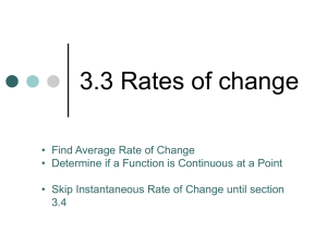 3.3 Rates of change