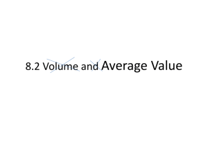 Average Value 8.2 Volume and
