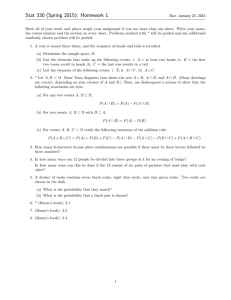 Stat 330 (Spring 2015): Homework 1
