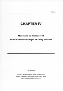 CHAPTER IV Meiofauna as descriptor of tourism-induced changes at sandy beaches
