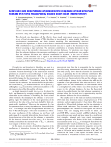 Electrode size dependence of piezoelectric response of lead zirconate