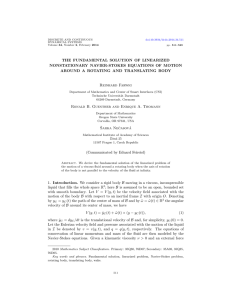 THE FUNDAMENTAL SOLUTION OF LINEARIZED NONSTATIONARY NAVIER-STOKES EQUATIONS OF MOTION