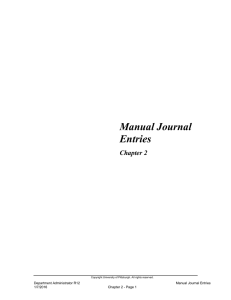 Manual Journal Entries Chapter 2