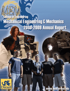 Drexel MEM 2008-2009 Annual Report: Engineering Research & Education