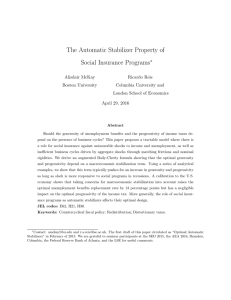 The Automatic Stabilizer Property of Social Insurance Programs