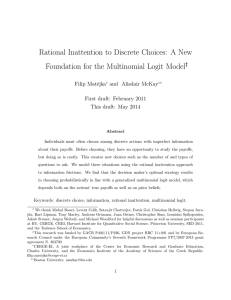 Rational Inattention to Discrete Choices: A New †‡ Filip Matˇ